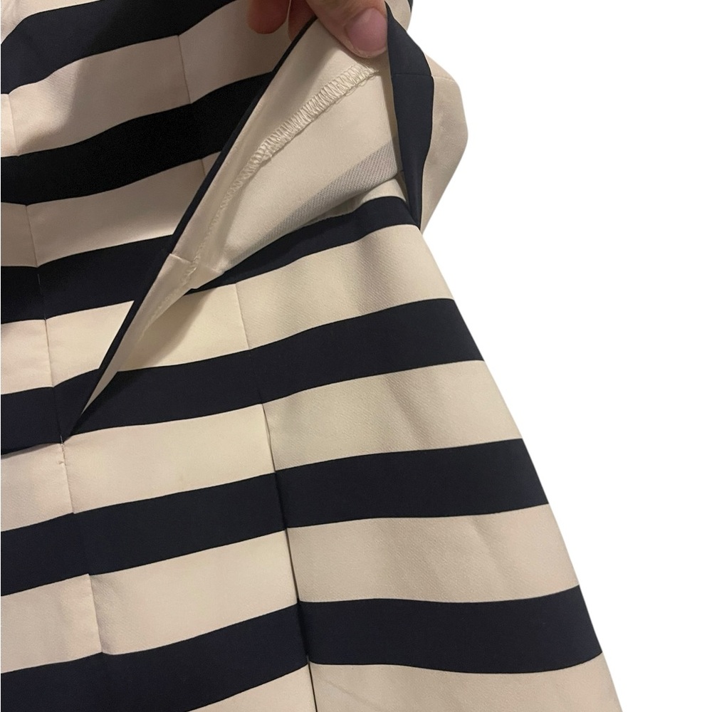 Ralph Lauren Black and Cream Striped Midi Dress - Picture 4 of 4